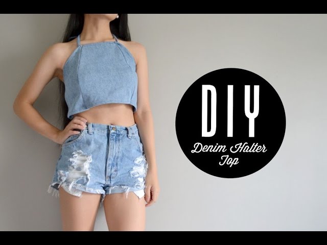 DIY Denim Halter Top