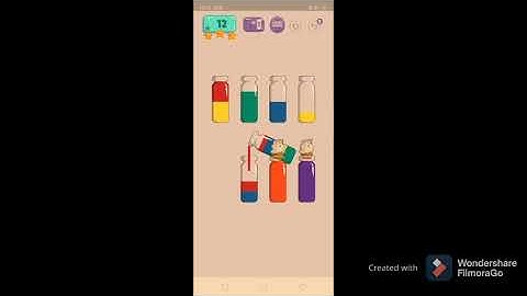 CUPS: WATER SORT PUZZLE.                    LEVEL:12⭐⭐