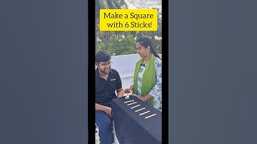 Can You Make a Square with Just 6 Sticks? 🧠🔥 #puzzle #challenge #riddles #shorts #viral #dailyvlog