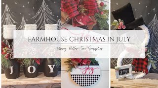 JOY-FULL FARMHOUSE CHRISTMAS DECOR/BUFFALO CHECK/DOLLAR TREE DIYS/CHRISTMAS 2023