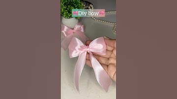 Diy bow tutorial🎀 Easy bow #shorts #diy #gift #tutorial