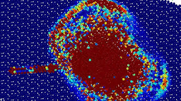 Collision cascade (irradiation) of high angle grain boundary with 110 tilt axis