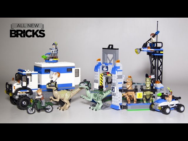 Jurassic World 75917 Raptor Rampage with 75920 Raptor Escape Speed Build -