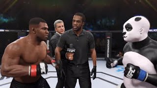 Mike Tyson vs. Kung-Fu Panda (EA Sports UFC 2) - CPU vs. CPU - Crazy UFC 👊🤪