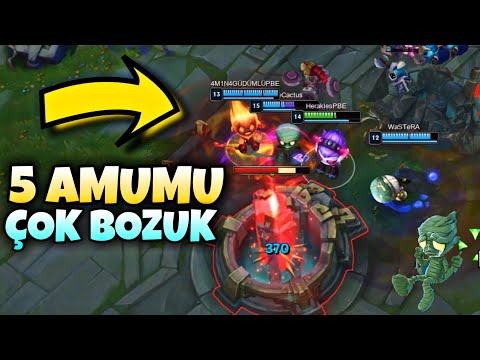 5 AMUMU YOK EDİYOR - LOL HEPİMİZ BİRİMİZ İÇİN MODU