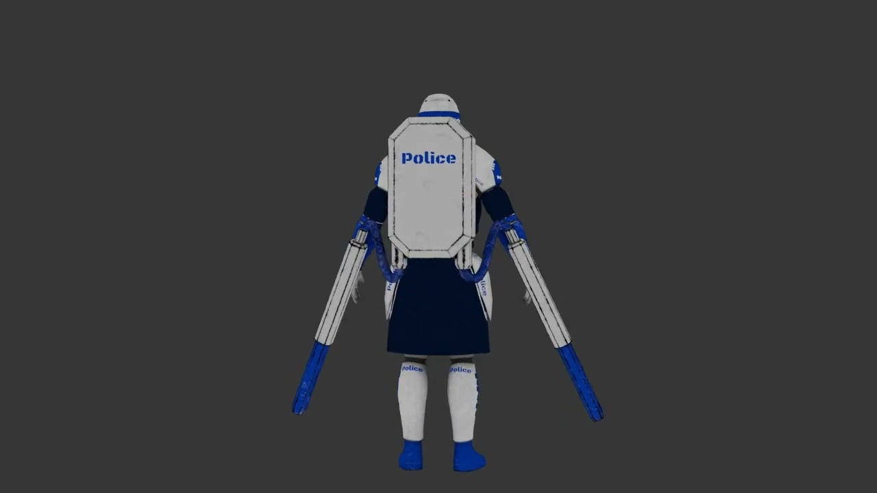 Futuristic Police Heavy - Unity Game Ready Asset