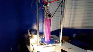 Kossel with Flying Extruder Printing a Tall Vase