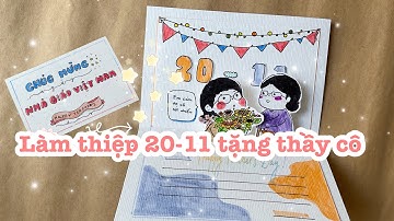 Cách làm thiệp 20/11 đẹp chỉ bằng giấy A4// FLOWER POP UP CARD