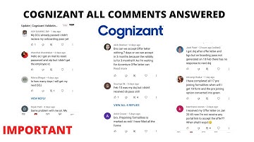 Cognizant Genc comments, Queries | All comments answered | Doubt solving | Cognizant Genc