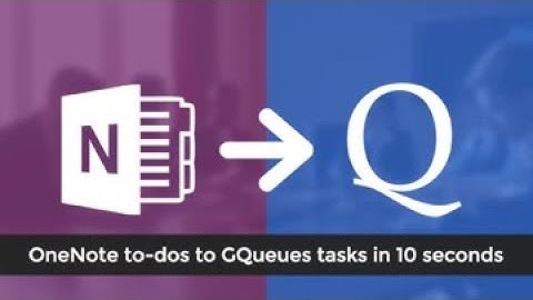 OneNote to GQueues Integration - To-dos