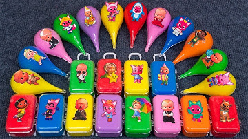 Pinkfong Slime Rainbow💖 Bebefinn Galaxy Slime Mix! ASMR with Hogi & Jeni 🌈