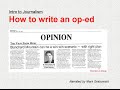 How to write an op-ed