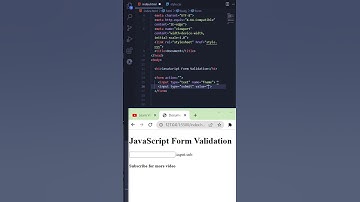 JavaScript Form Validation | Learn Web Design with Ashik #shorts #code #javascript #html #form