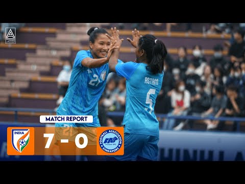 India vs Singapore || 7-0 || AFC U-20 Women's Asian Cup 2024 Qualifiers First Round || Match Report