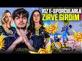 3 KIZ E SPORCU İLE ZİRVE SAVAŞI GİRDİM! | PUBG MOBILE