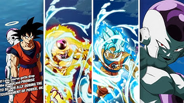 ALL ANIMATIONS! 10TH ANNIVERSARY LR GOKU & FRIEZA! (DBZ: Dokkan Battle)