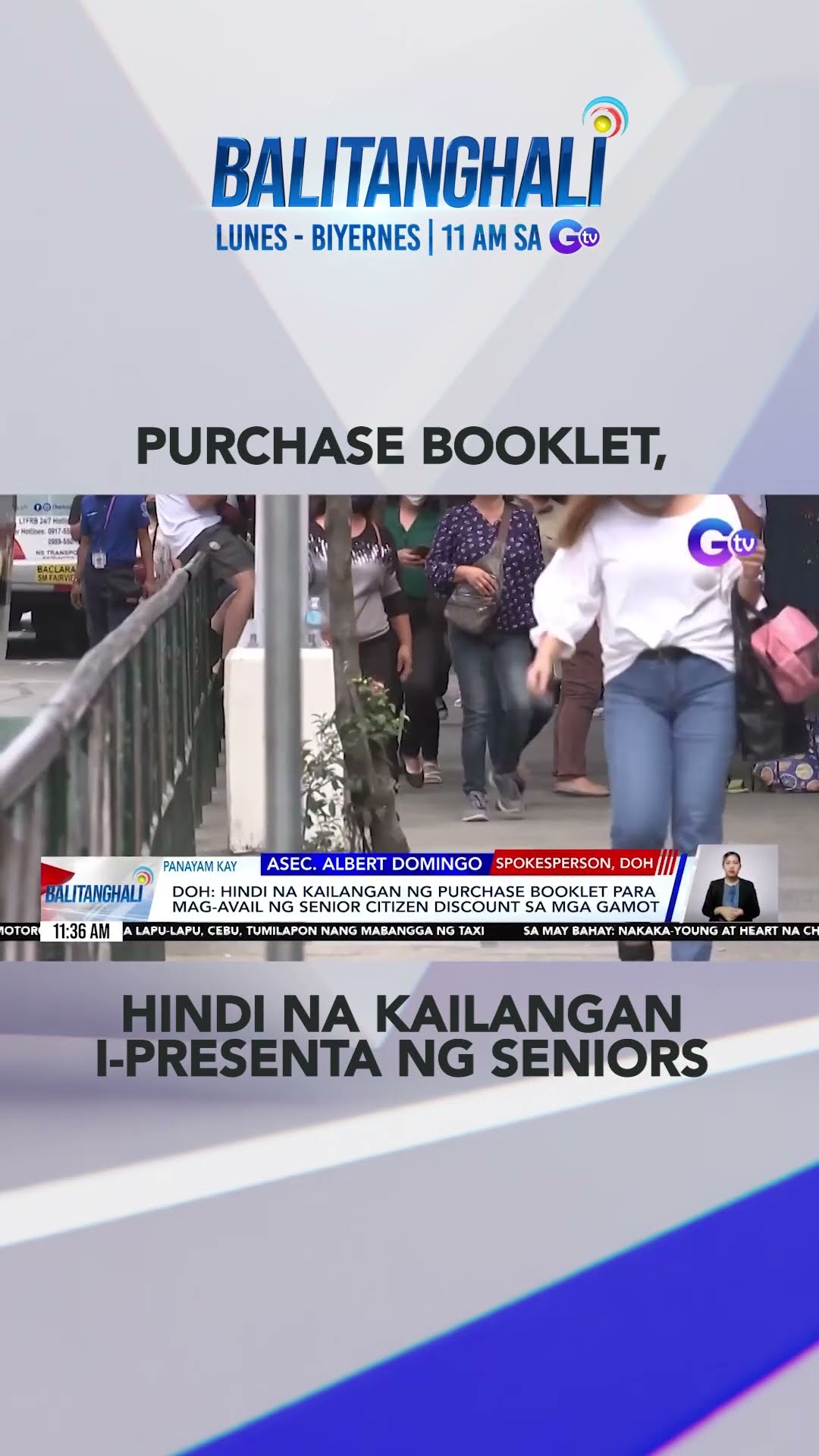 Pagpresenta ng purchase booklet sa pag-avail ng senior citizen discount, h... #shorts | Balitanghali