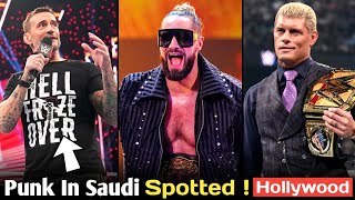 CM Punk to Appear in Saudi | Seth Rollins Spotted | Cody Rhodes going Hollywood | Rock vs Reigns