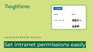 Set intranet permissions easily with admin roles | ThoughtFarmer Features