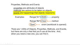 18 Introduction to objects, properties, methods and events