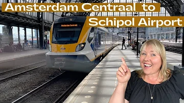 How to Travel From Amsterdam Centraal to Amsterdam Schipol Airport By Train 🇳🇱
