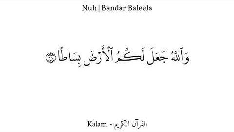 Nuh - Bandar Baleela | سورة نوح - شيخ بندر بليلة