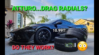 ATTURO DRAG RADIAL TEST! Do they Work? C8 Corvette sets new best with drag radials, did we go 10s???