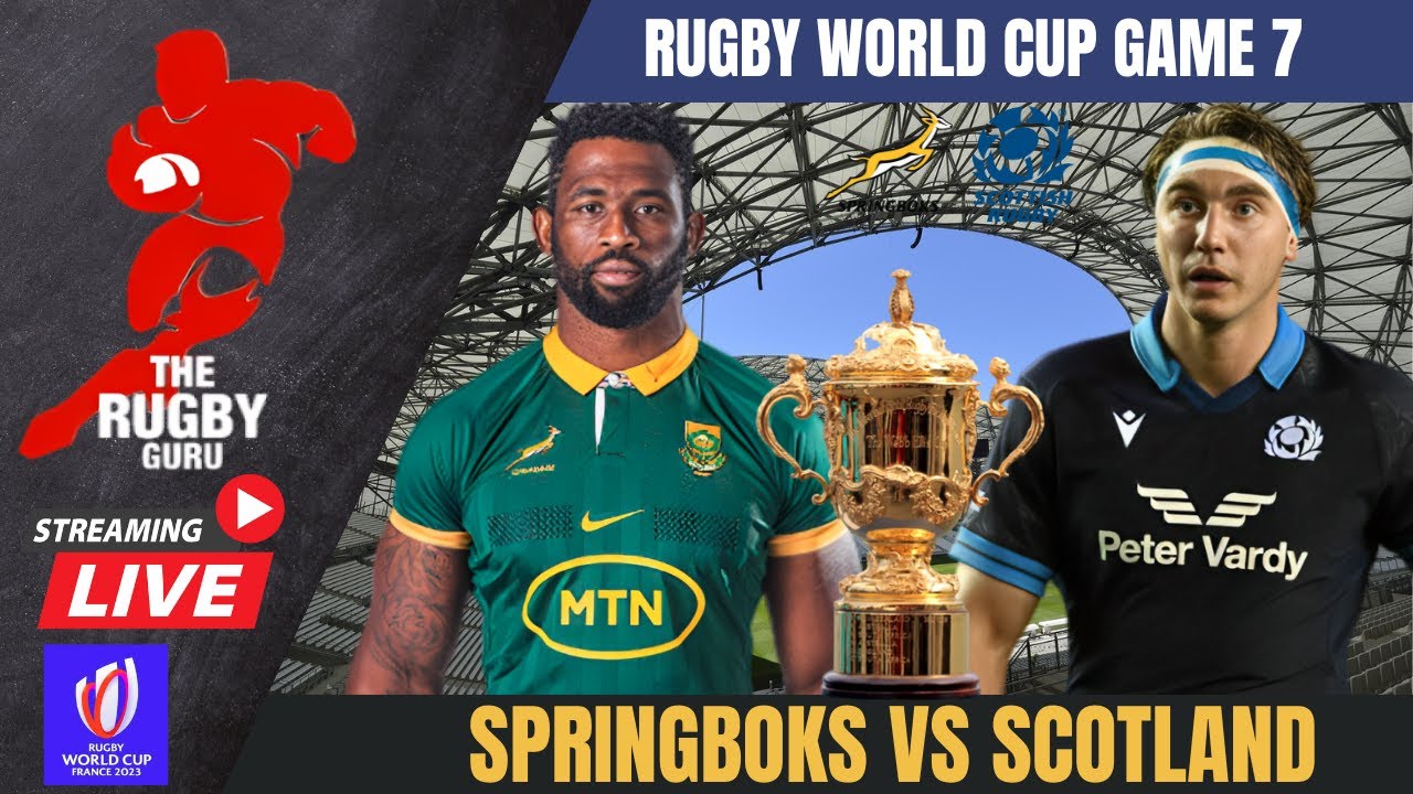 SPRINGBOKS VS SCOTLAND LIVE RUGBY WORLD CUP 2023 GAME 7 COMMENTARY