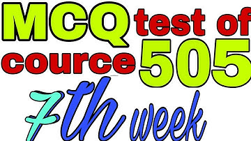5 April 2018 mcq test of 505 week 7. nios dled/delde mcq online test.
