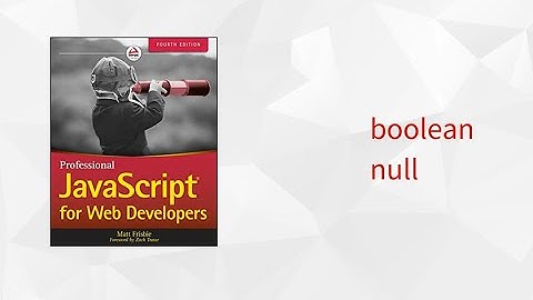 【啃前端】Javascript红宝书读书总结3.4.3 null&boolean