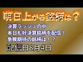 明日上がるデイトレ株！本日も好決算銘柄を配信！上昇期待の銘柄は！？配信日8月4日！