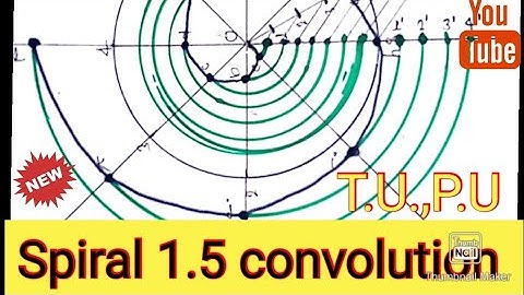 spiral 1.5 convolution with pitch equal to 40mm ||Engineering drawing||IOE#sanjay64official #ioe
