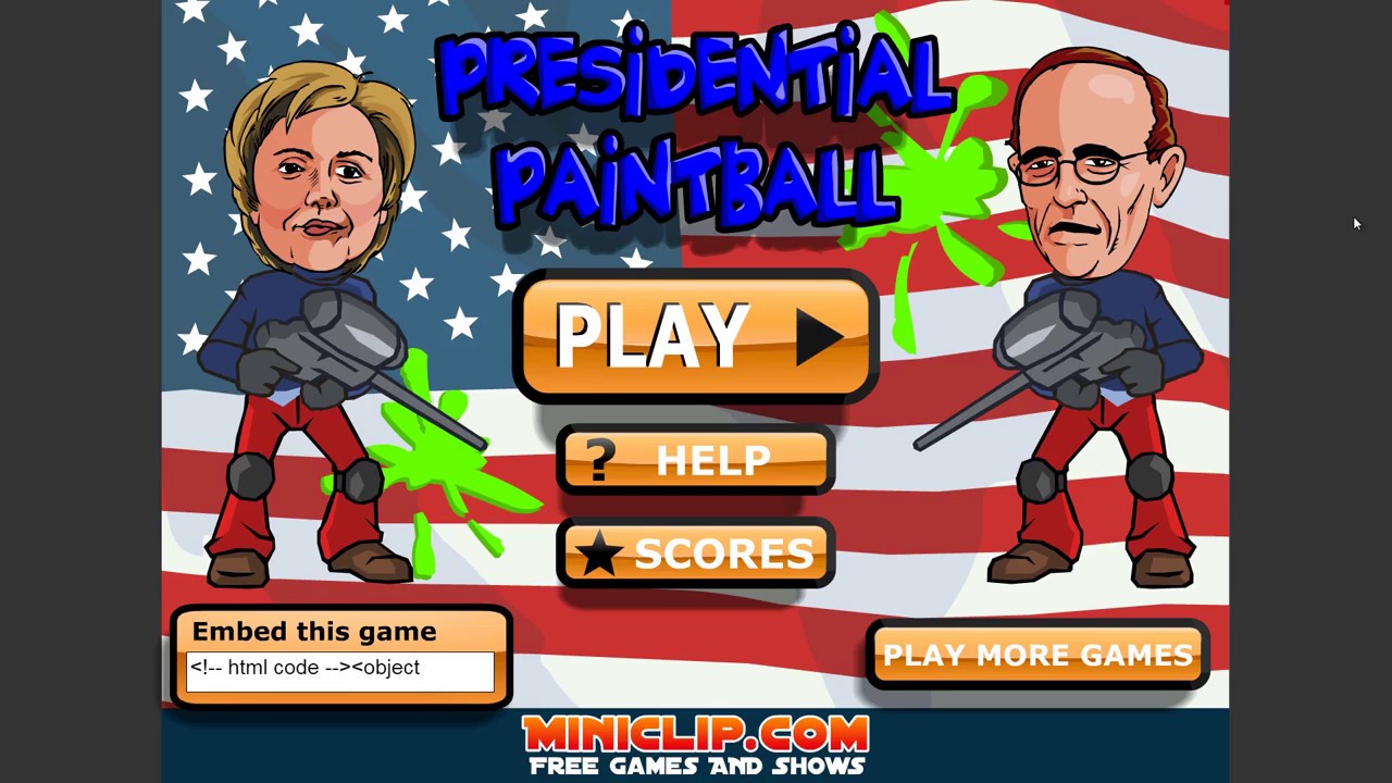Presidential Paintball (Flash) Full Playthrough YouTube
