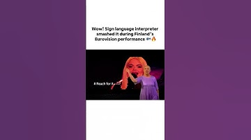 When Finland does Eurovision even the interpreter rocks