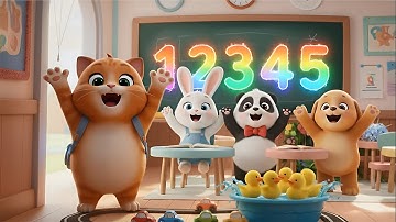 Kitty Learns Numbers 1 to 5 🐱 | Fun Learning Cartoon for Kids | Educational 3D Animation