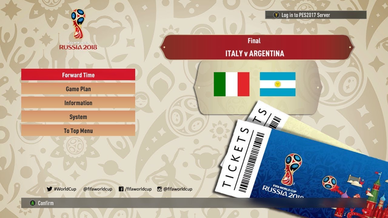 FINAL - ARGENTINA VS ITALY [RUSSIA WORLD CUP 2018] [PES 2017 #7]