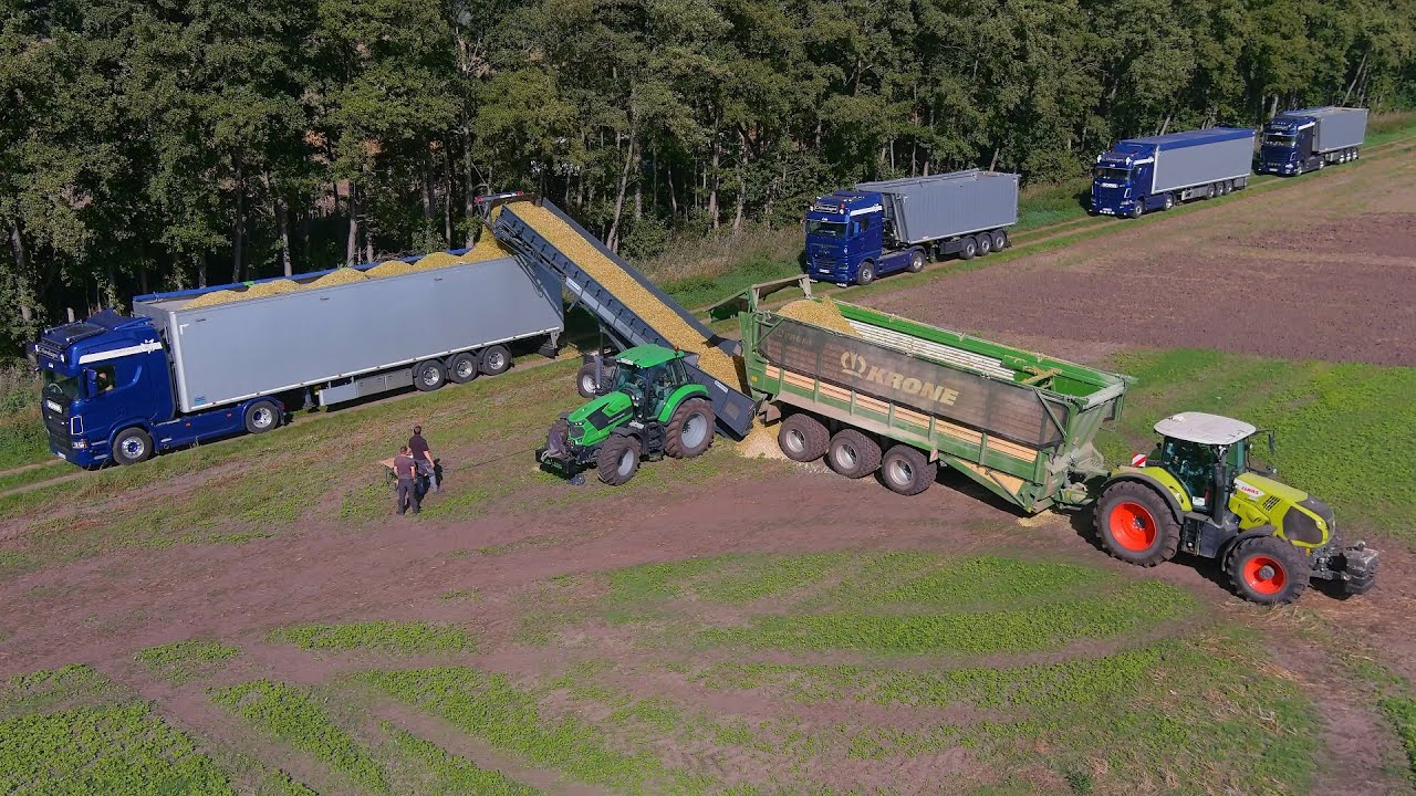 Mais 2021 : Loading Silage with a Ropa L8  / LU Frieling / JD 8600i / John Deere 7530 / Maishäckseln