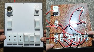 How to Make Electric Board (Urdu Hindi) 3 socket / 5 switch / 1 Holder / 1 Dimmer
