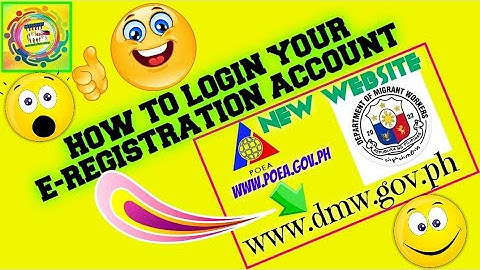 How to LOGIN  your E-Registration in DEPARTMENT OF MIGRANT WORKERS  WEBSITE