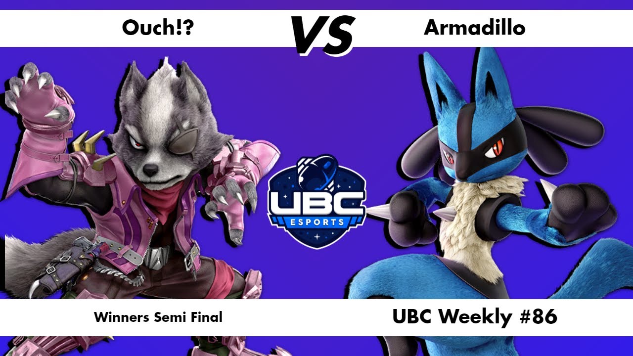 UBC Weekly #86 - Winners Semi Final - Ouch!? (Wolf) Vs. Armadillo (Lucario) - SSBU