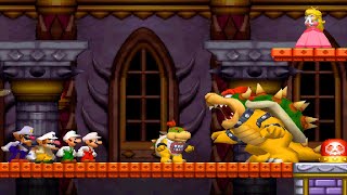 New Super Mario Bros. DS - All Characters vs Final Boss