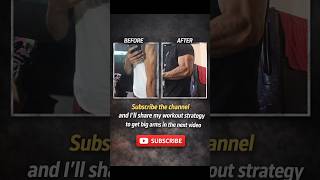 Biggest hack to know for growing a huge biceps #gymhacks #transformation #bigarms