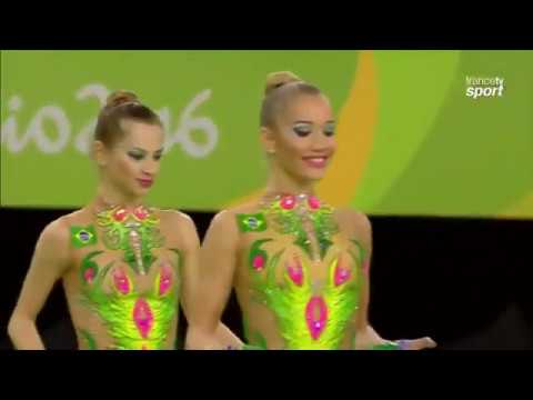 Brasil 6 maças 2 arcos Ginástica Rítmica RIO2016