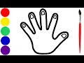 How to draw a hand | Easy drawings for children | Step by step