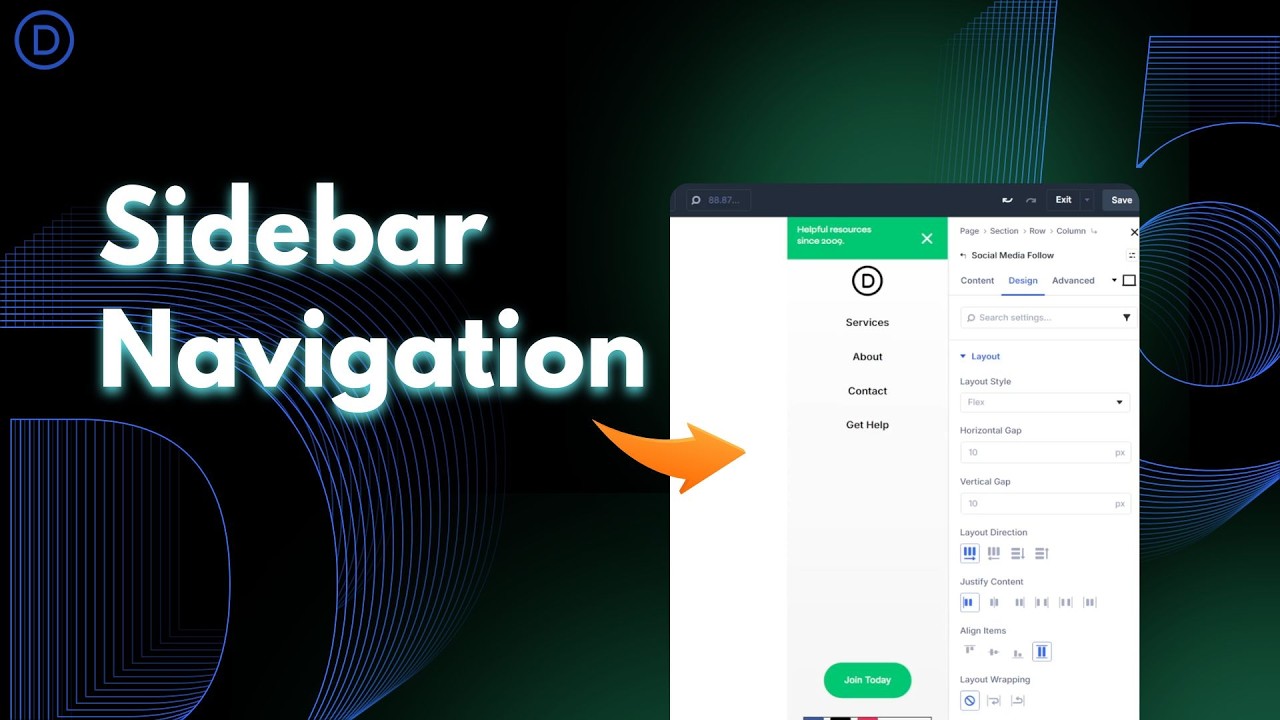 How To Build Custom Sidebar Navigation With Divi 5 Interactions - YouTube