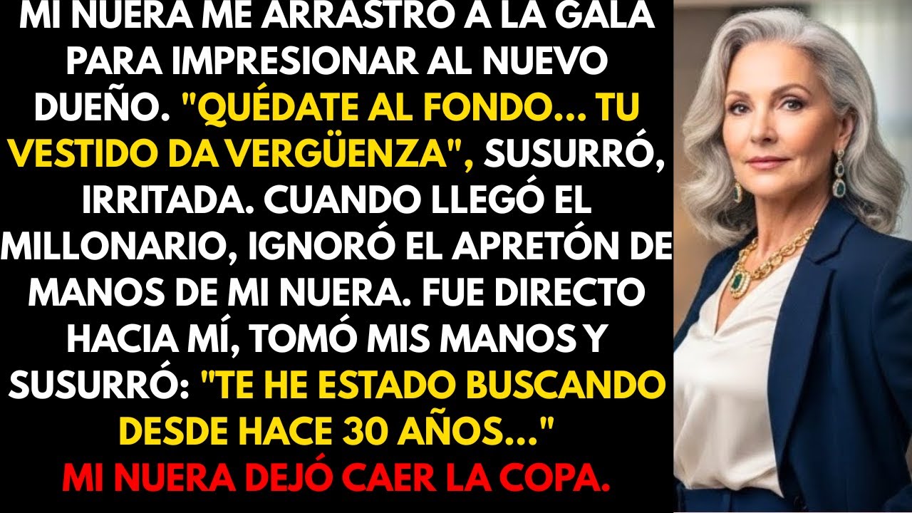 Mi nuera dijo: “Quédate al fondo”. Hasta que el millonario la ignoró y tomó mis manos.