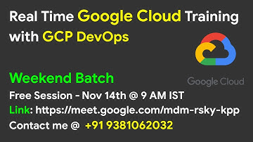 Real time Google Cloud Training - November 14th 9AM | GCP Training in telugu | Google cloud DevOps