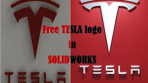 tesla logo SOLIDWORKS design tutorial