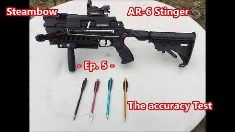 Crossbow Steambow AR-6 Stinger 2 - Ep.5 - Shooting on target - The accuracy test.