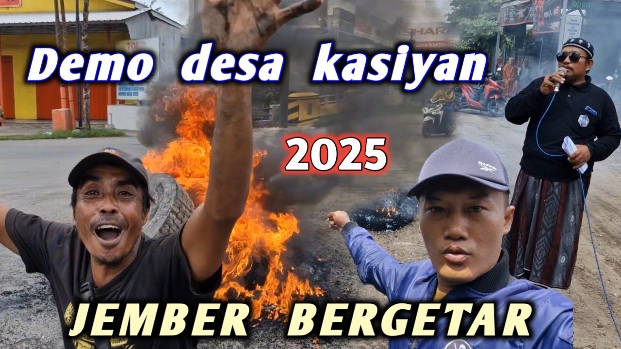 Gelombang aksi demo desa kasiyan puger jember 2025